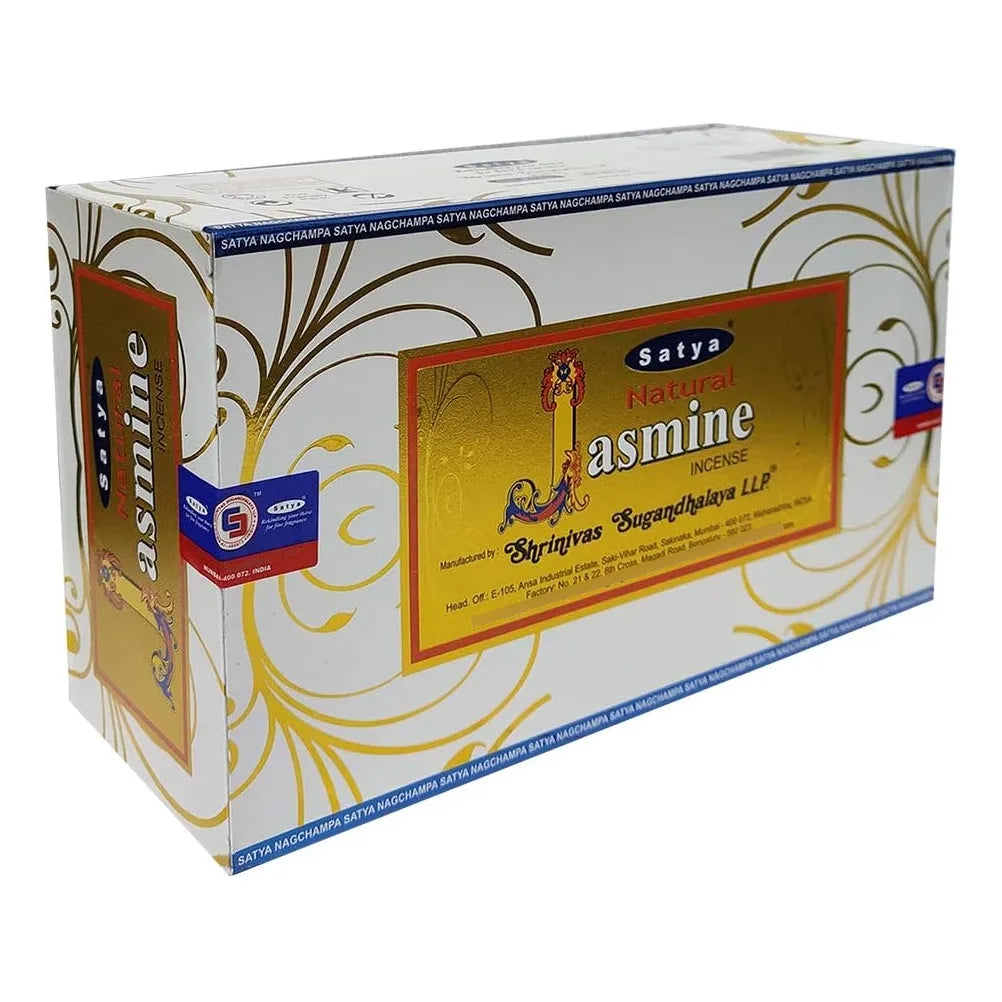 Palitos De Incienso Jazmín Natural Con Soporte Satya Aroma Relajante Y Purificante