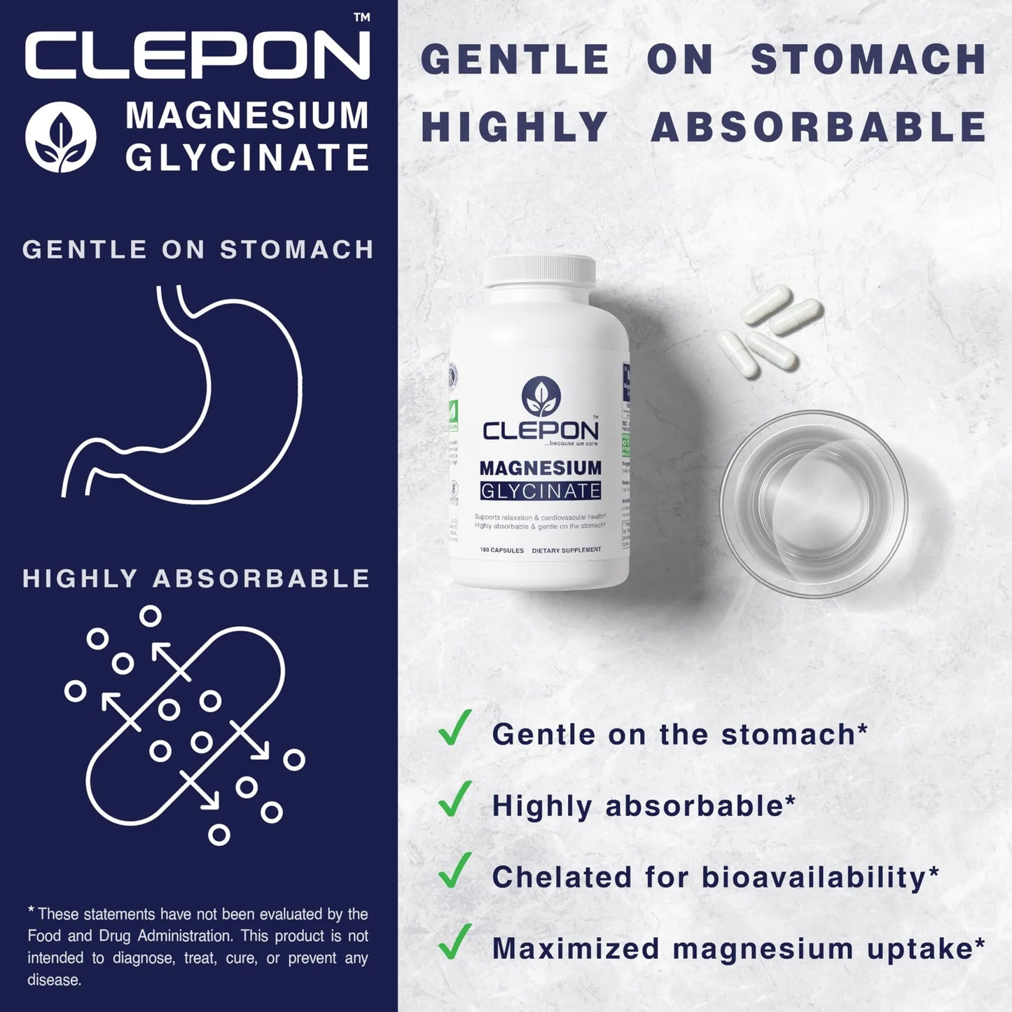 Glicinato De Magnesio Quelado Altamente Absorbente Suplemento Salud Corazón Huesos