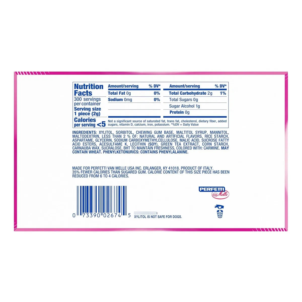 Mentos Pure Fresh Goma Mascar Sin Azucar Sabor Burbujas 300g Frescura Duradera Y Sabor Intenso