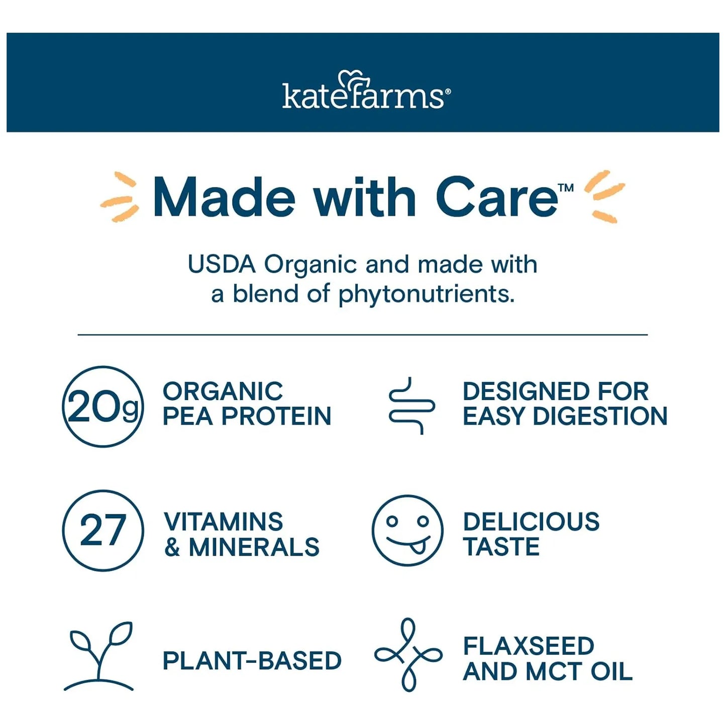 Batido Nutricional Orgánico KATE FARMS Alto En Calorías Sabor Fresa 12 Unidades