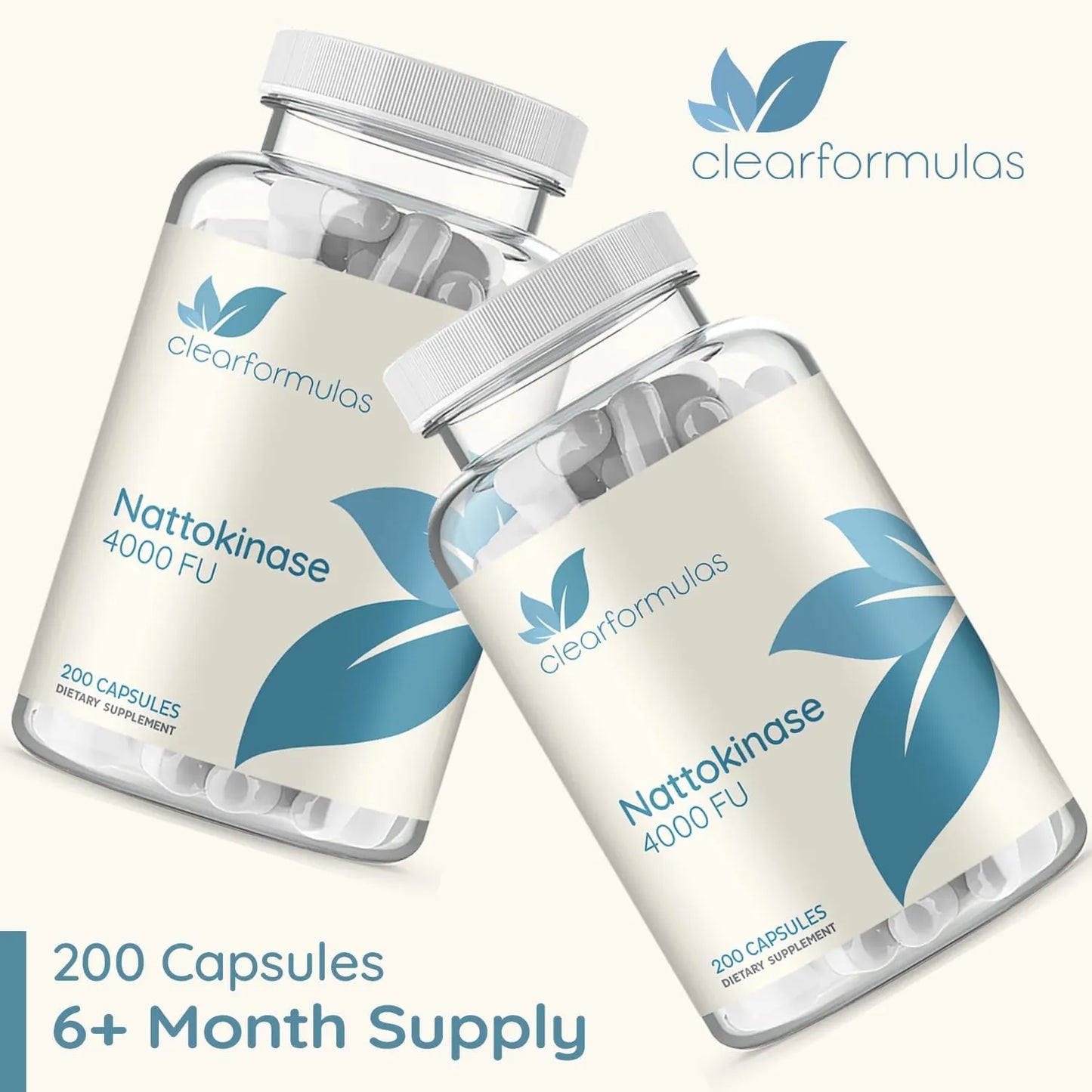 Nattokinase 4000 Fu 200 Capsulas Enzima Natural Soporte Cardiovascular