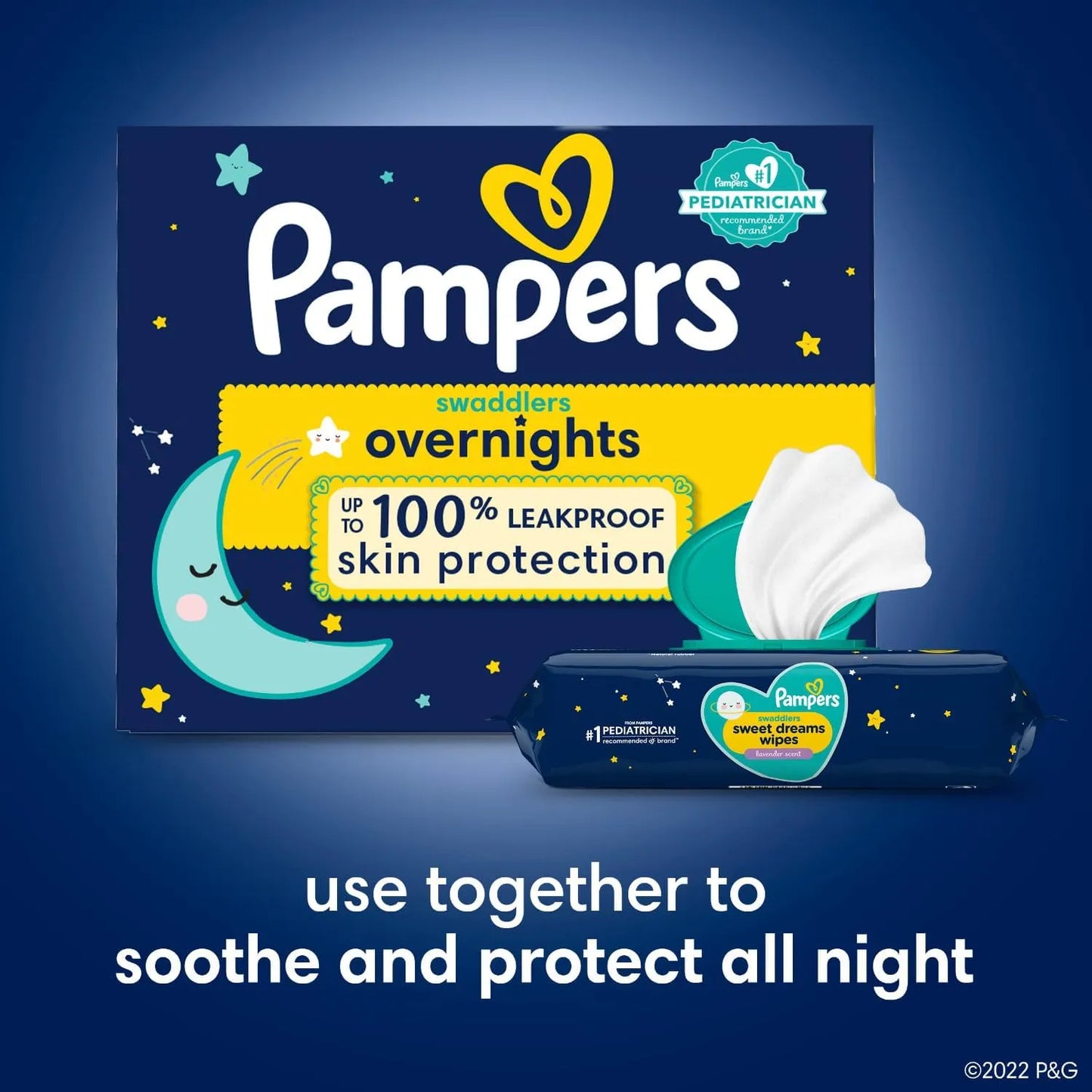 Pañales Pampers Swaddlers Overnights Talla 3 X 66 Unidades Protección Nocturna Absorción Superior