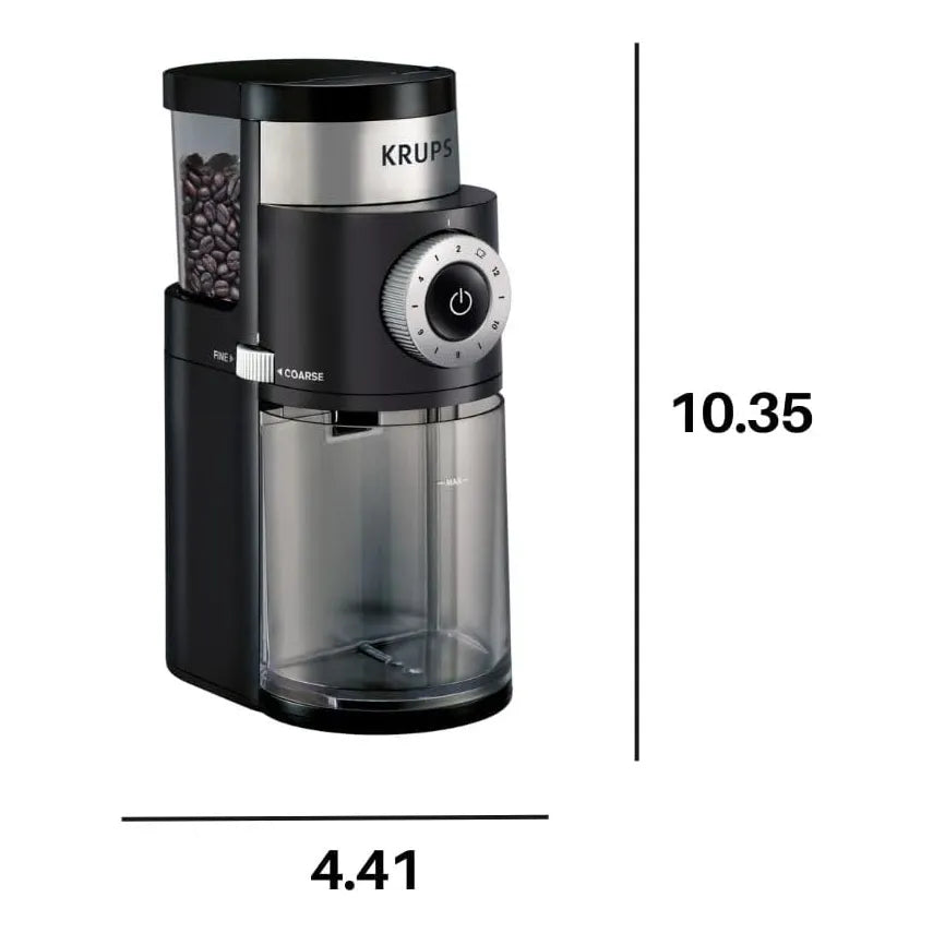 Molinillo De Cafe Krups Acero Inoxidable 12 Niveles Molienda 110V Envio Gratis