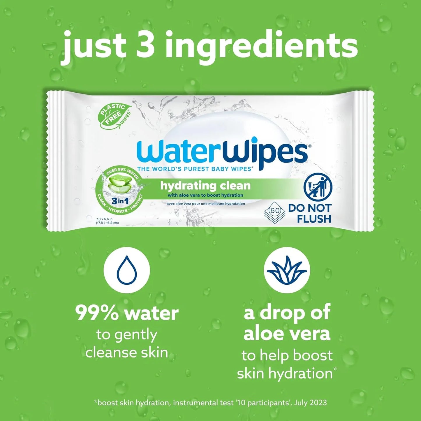 Toallitas Hidratantes Bebé 99 Agua Aloe Vera 360 Unidades Limpieza Suave Y Natural