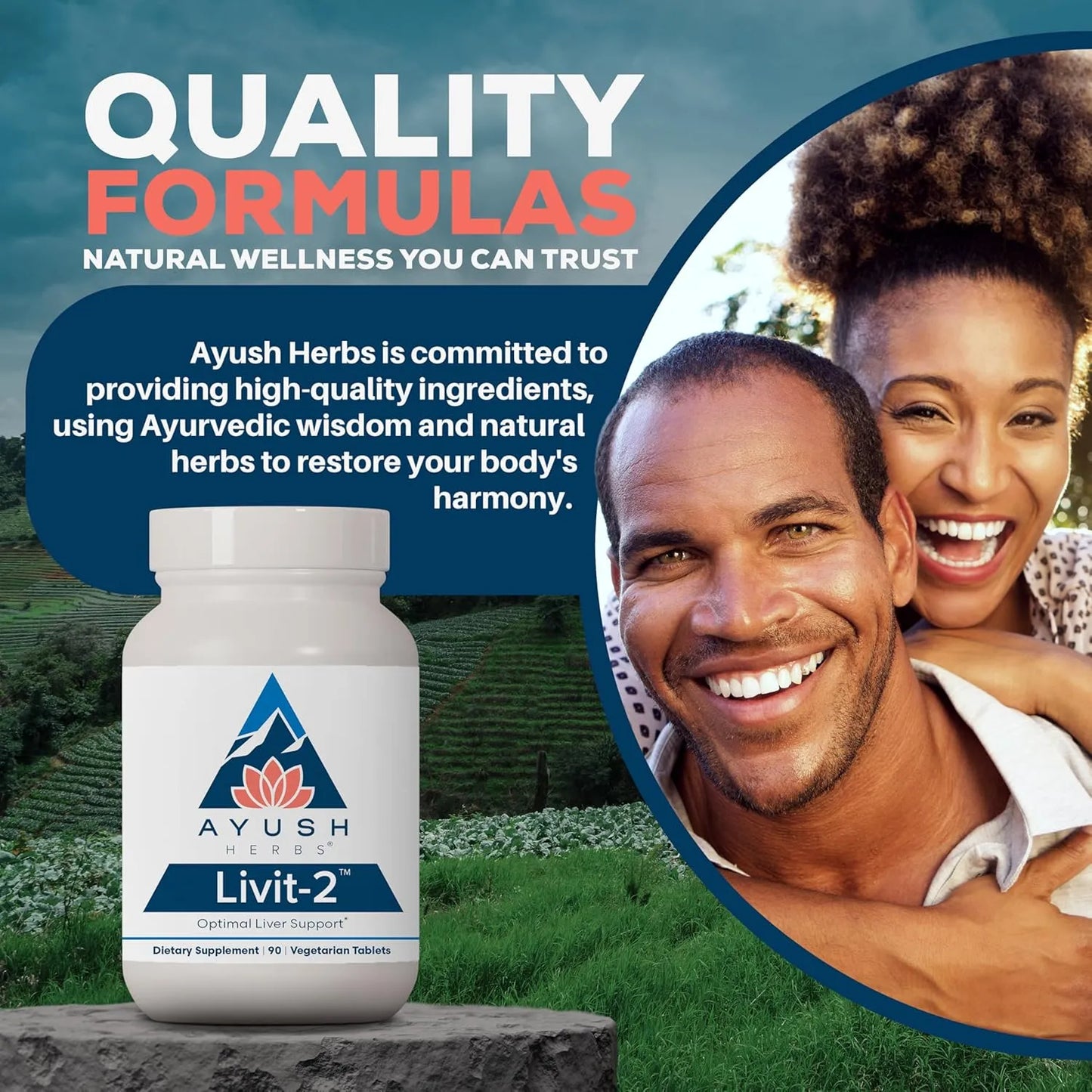 Suplemento Hepatico Ayurvédico Ayush Herbs Livit 2 90 Tabletas Naturales
