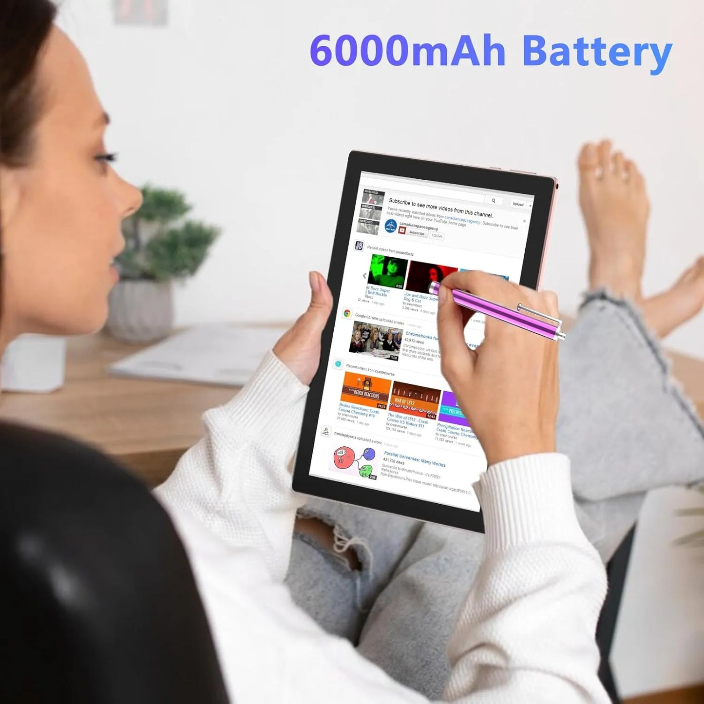 Tablet 10 PuLG 8GB RAM 64GB ROM Teclado Mouse Lápiz Android 14 Pantalla HD