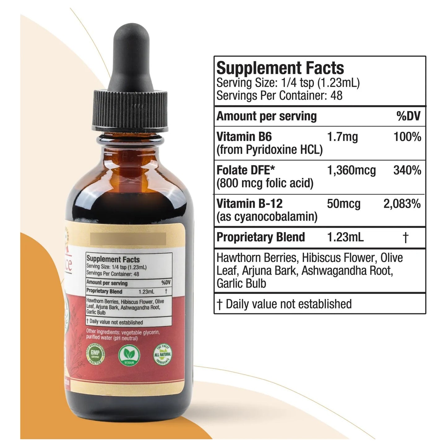 CardioVance Suplemento Líquido Para Apoyo Cardíaco Con Ingredientes Naturales