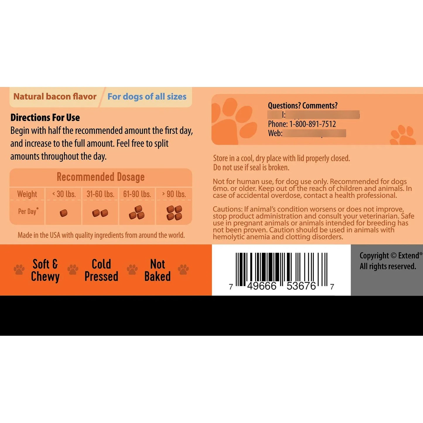 Extend Probióticos Para Perros Salud Digestiva Inmune Alergias Y Piel 15 Mil Millones Ufc