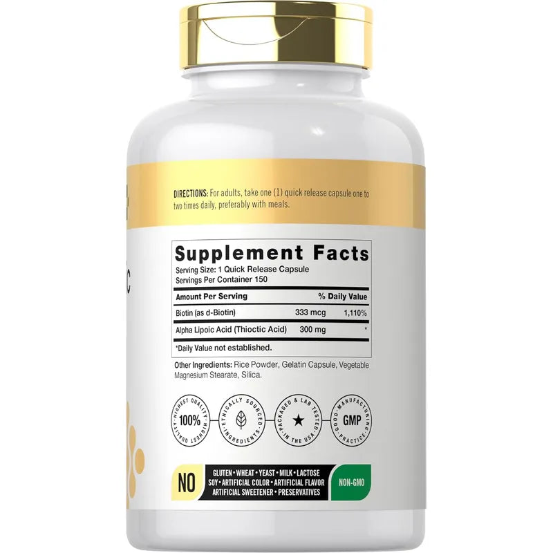 Ácido Alfa Lipoico 300 Mg Con Biotina Optimizad Doctor's Way