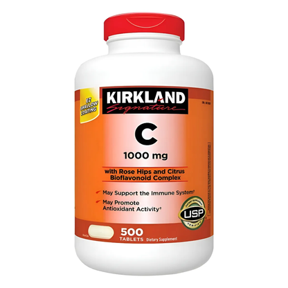 Vitamina C Kirkland Signature 1000 mg – Refuerzo Inmune y Antioxidante – 500 Tabletas
