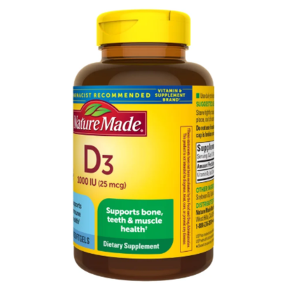 Vitamina D3 Nature Made Apoyo Bienestar General 650 Softgels