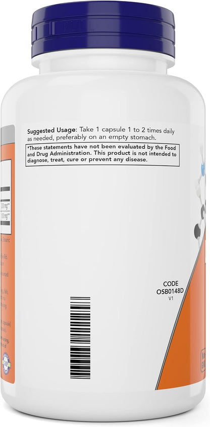 L Teanina NOW Foods Doble Fuerza 200 Mg 180 Cápsulas Veganas Con Inositol