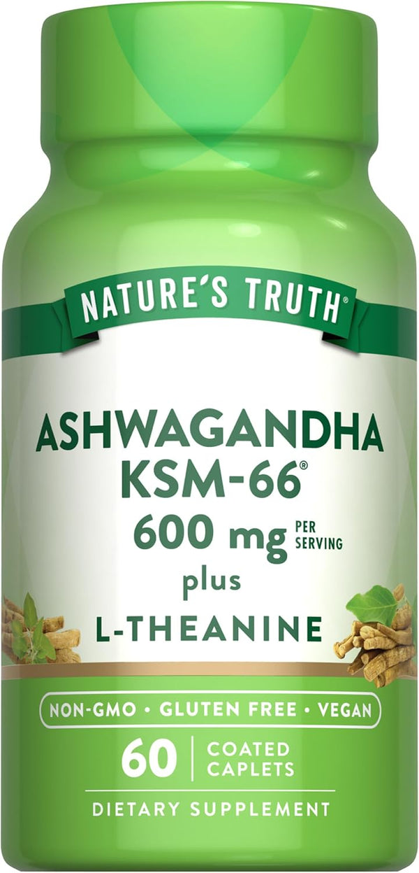 Ashwagandha Ksm66 Con Lteanina Bienestar Diario 60 Cápsulas