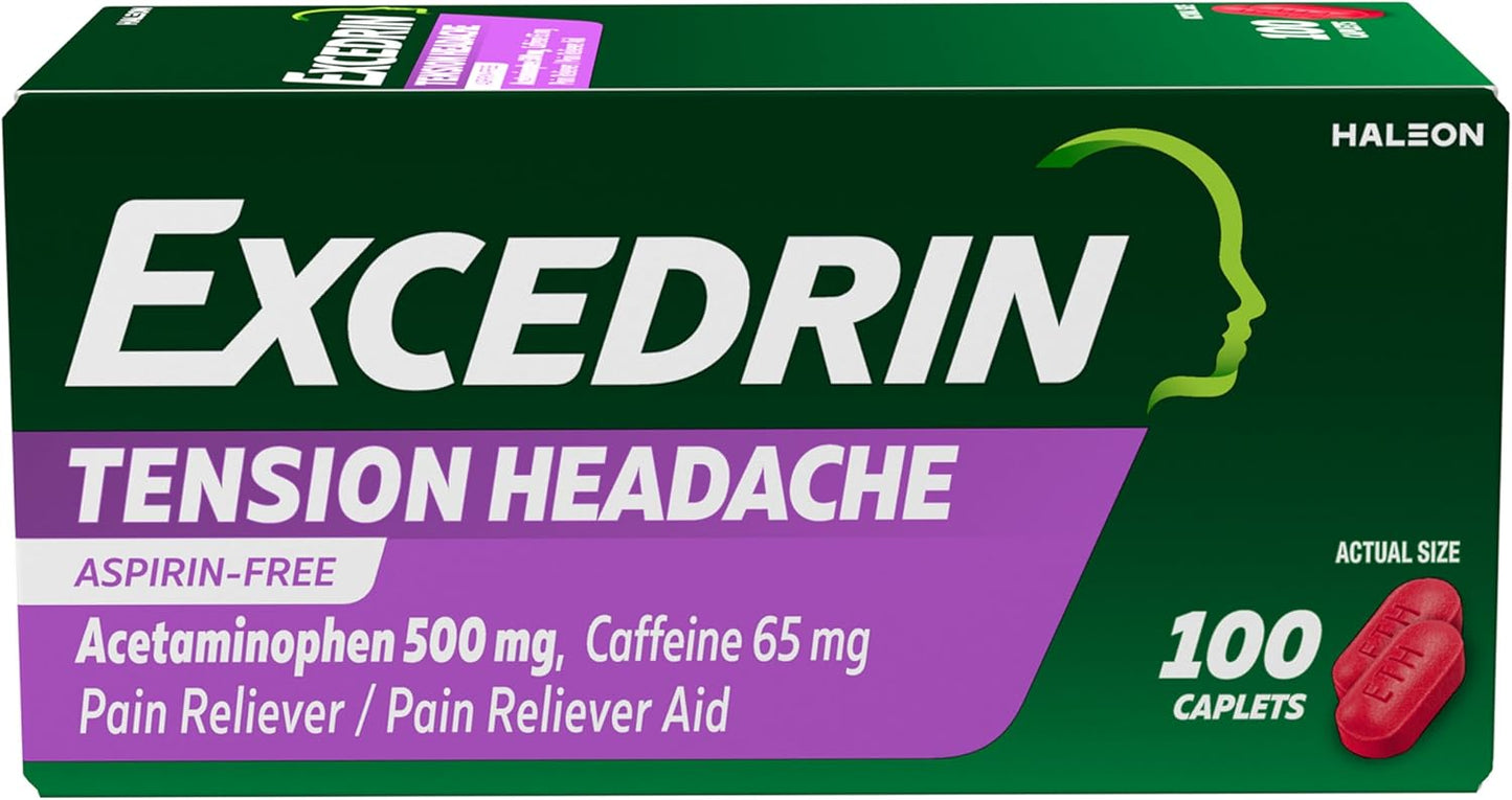 Excedrin Tension Headache Alivio Diario 100 Tabletas