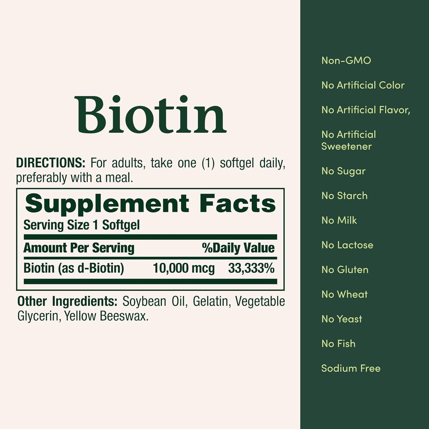 Biotina 10000 Mcg Nature's Bounty Cuidado Personal
