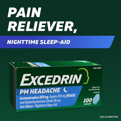 Excedrin PM Capletas Apoyo Nocturno 100 Unidades