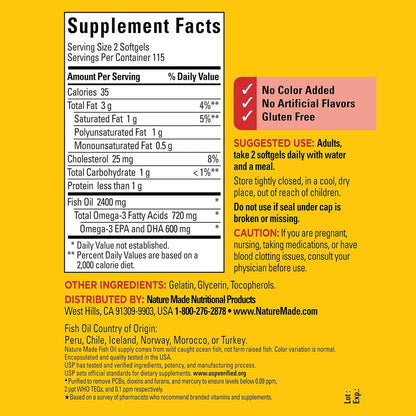 Nature Made Omega 3 Apoyo Bienestar 300 Cápsulas