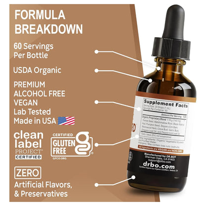 Liquido Organico Detox Intestinal Con Nuez Negra Y Ajenjo Limpiador Natural Para Digestión Y Flora Balance