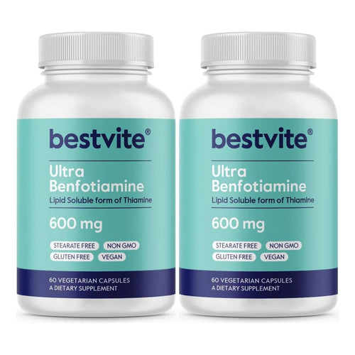 Benfotiamina 600 Mg 120 Cápsulas Veganas Sin Aditivos Máxima Absorción