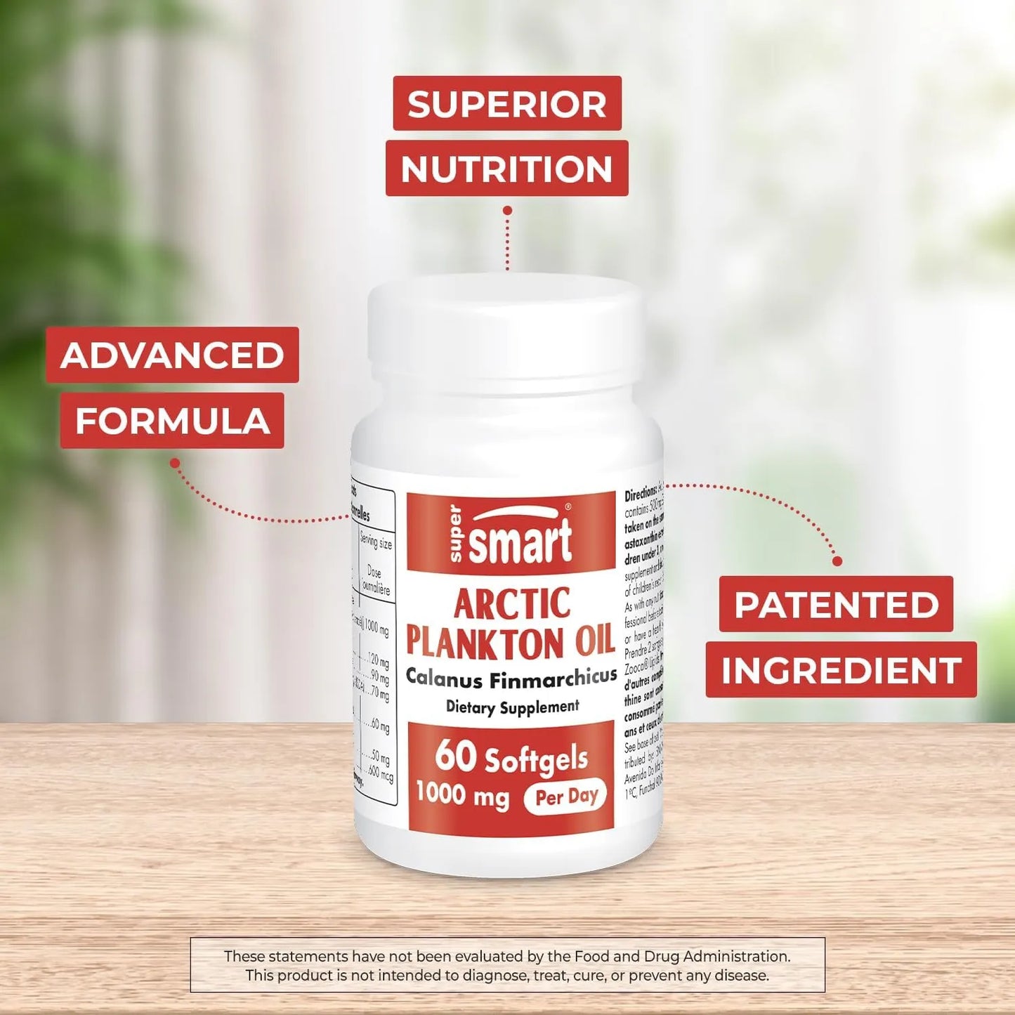 Aceite De Plancton Ártico 1000 Mg Diario Nutrición Superior Con Omega 3 EPA DHA Y Astaxantina