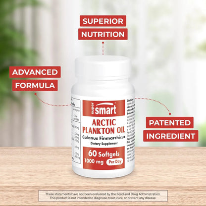 Aceite De Plancton Ártico 1000 Mg Diario Nutrición Superior Con Omega 3 EPA DHA Y Astaxantina