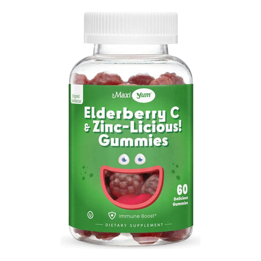 Gomitas Orgánicas De Saúco Con Zinc Y Vitamina C Apoyo Inmunológico Vegano