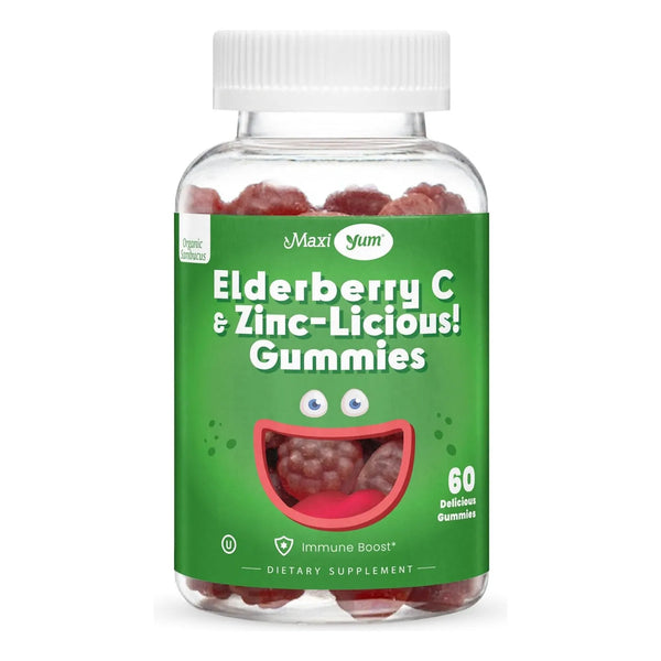 Gomitas Orgánicas De Saúco Con Zinc Y Vitamina C Apoyo Inmunológico Vegano