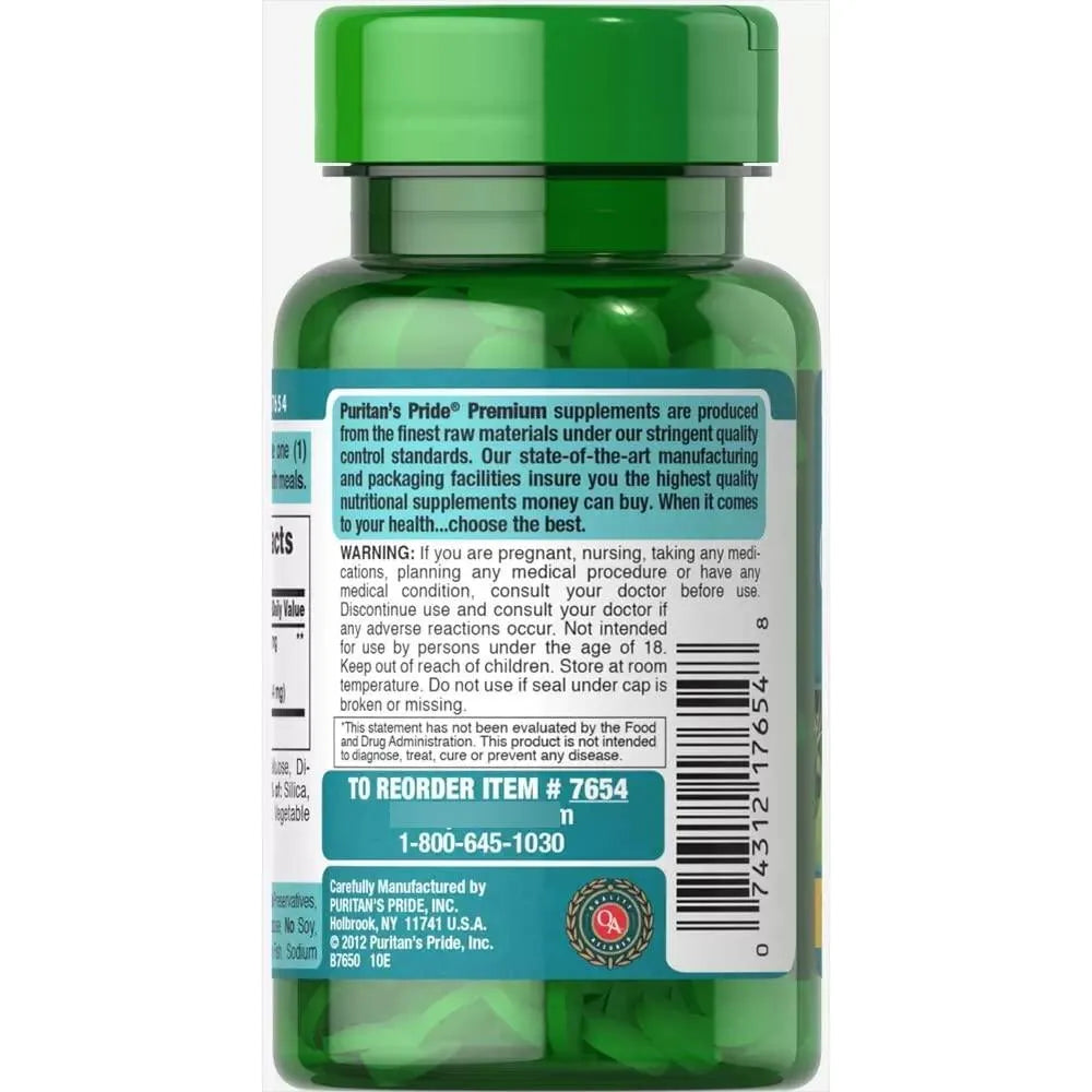 Extracto De Ginkgo Biloba Estandarizado 60 Mg 120 Tabletas Puritan's Pride