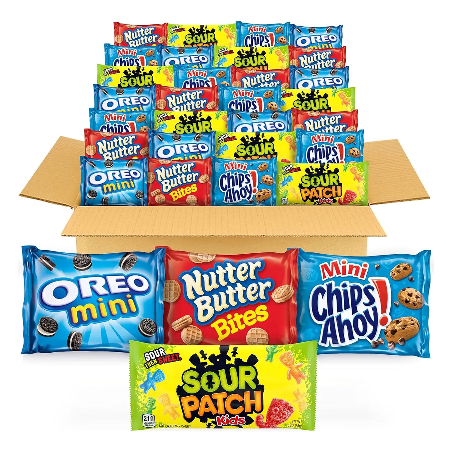 Surtido Mini Galletas Snacks Kids 32 Paquetes Oreo Chips Ahoy Sour Patch