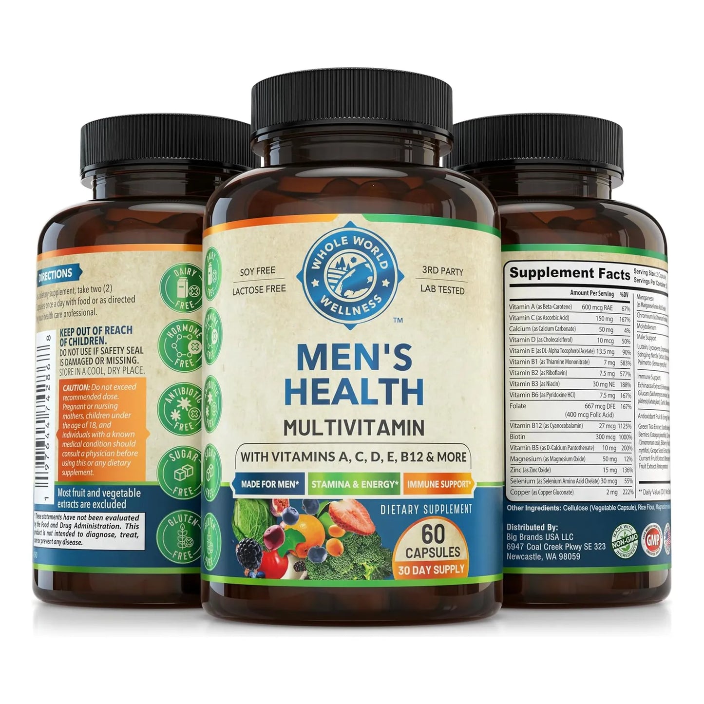 Multivitamínico Diario Para Hombre Con Energía Concentración