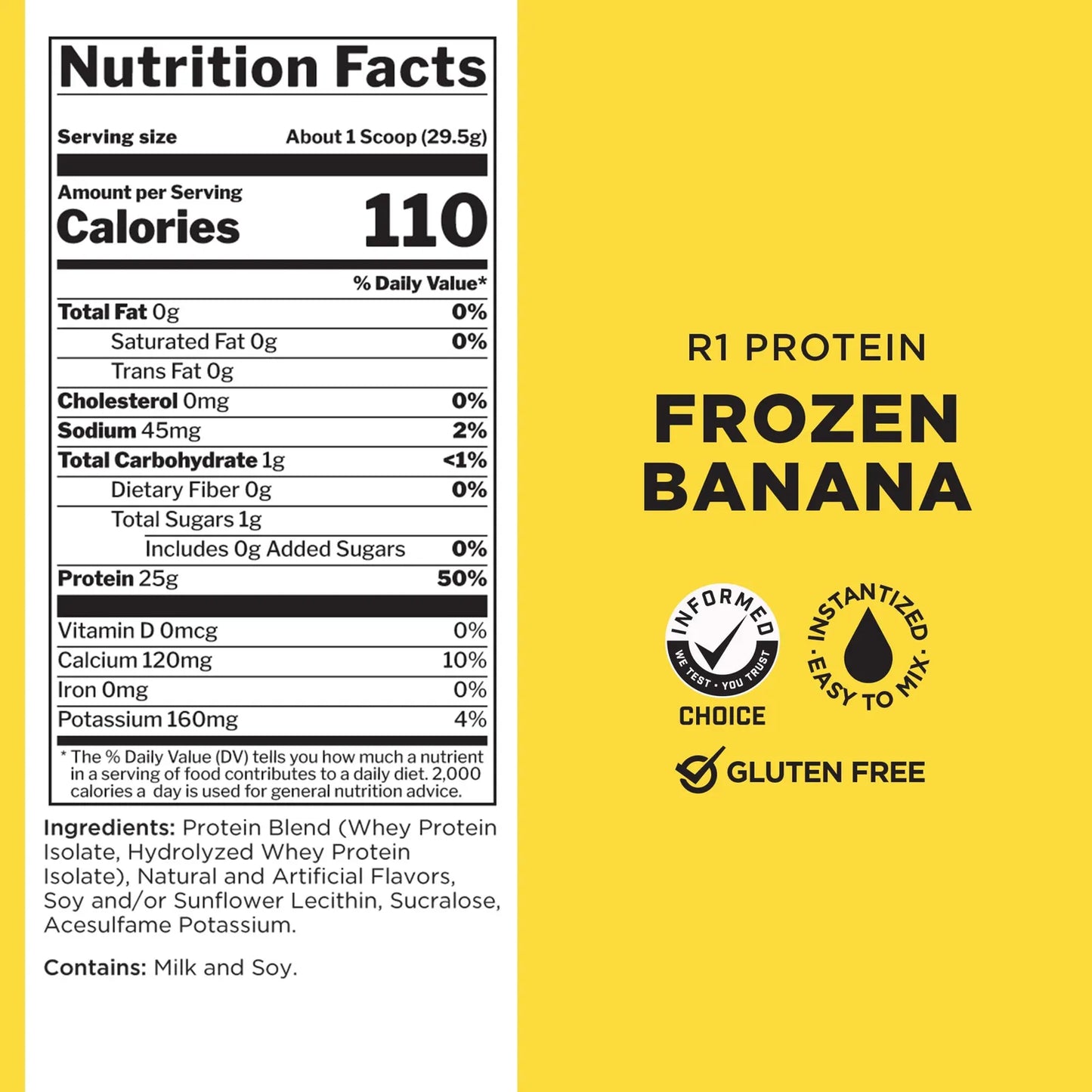 Proteína R1 Rule One 100 Aislada Hidrolizada Sabor Plátano 5 Lb