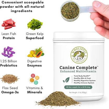 Multivitaminico En Polvo Para Perros 900g Nutrientes Esenciales Piel Y Digestión