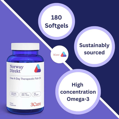 Aceite De Pescado Omega 3 2000 Mg 1060 Mg Epa 740 Mg Dha 180 Cápsulas Blandas
