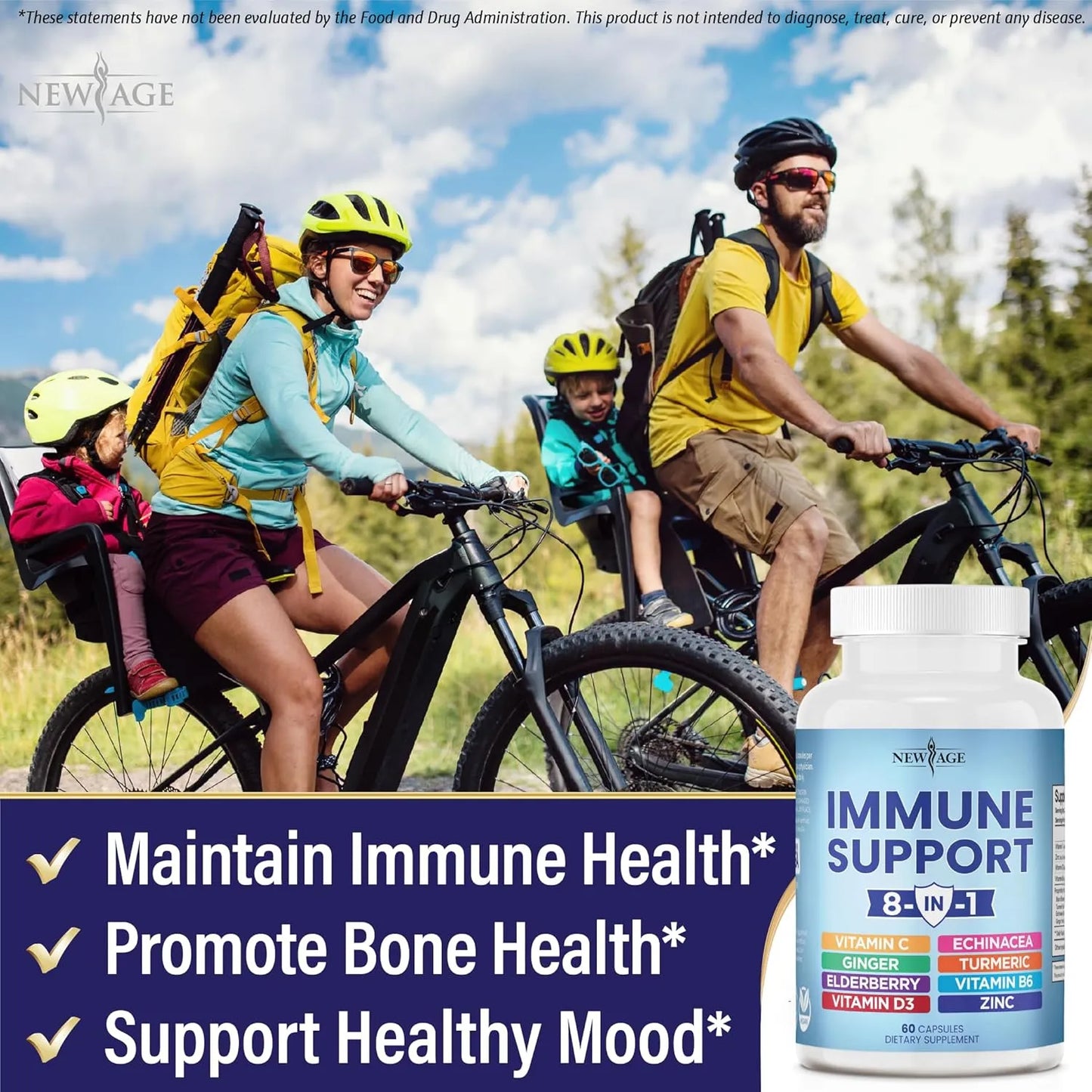 Suplemento Inmunologico 8 En 1 Con Equinacea Vitamina C Zinc Y Sauco Potente Formula Para Defensas