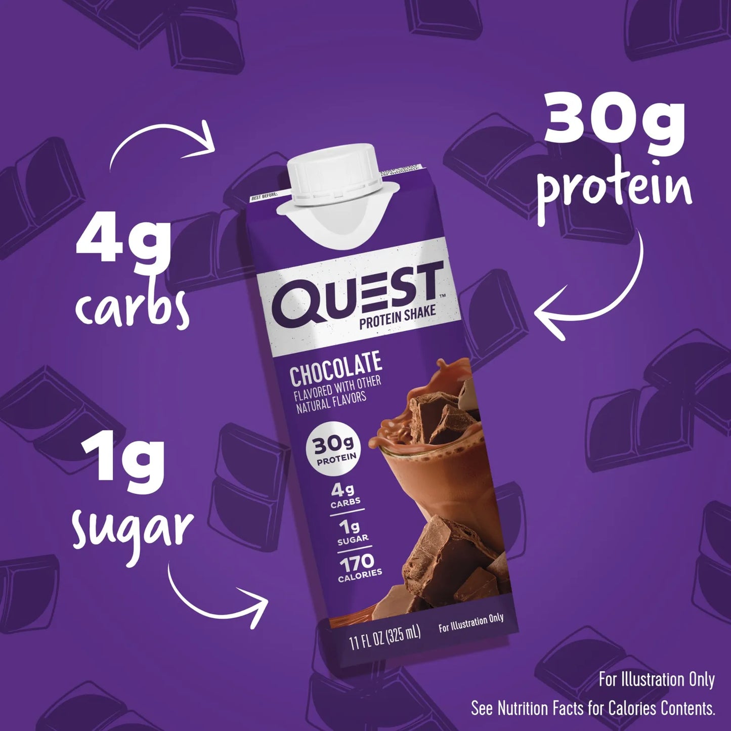 Batido De Proteína Chocolate Quest Listo Para Beber Alto En Proteína Bajo En Carbos