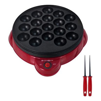 Maquina Electrica Para Hacer Takoyaki 18 Moldes Antiadherente Compacta Y Facil De Limpiar