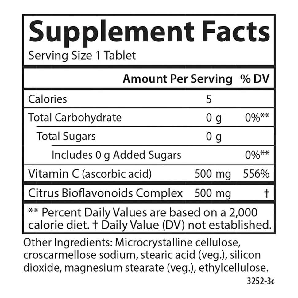 Complejo Super C Vitamina C Bioflavonoides Antioxidante 250 Tabletas Vegetarianas
