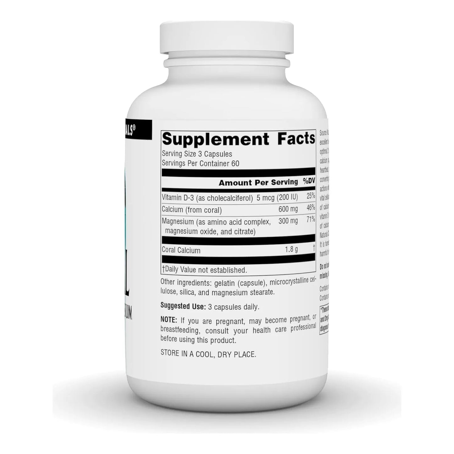 Source Naturals Calcio Magnesio Coral 2 1 180 Capsulas Veg Suplemento Huesos Musculos