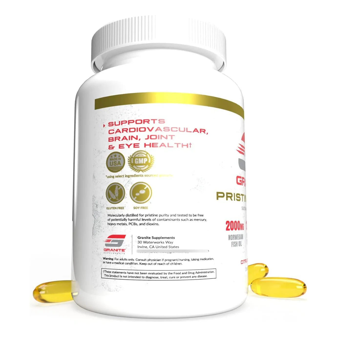 Aceite De Pescado Noruego Omega 3 2000 Mg EPA DHA Soporte Cardiaco Y Cerebral