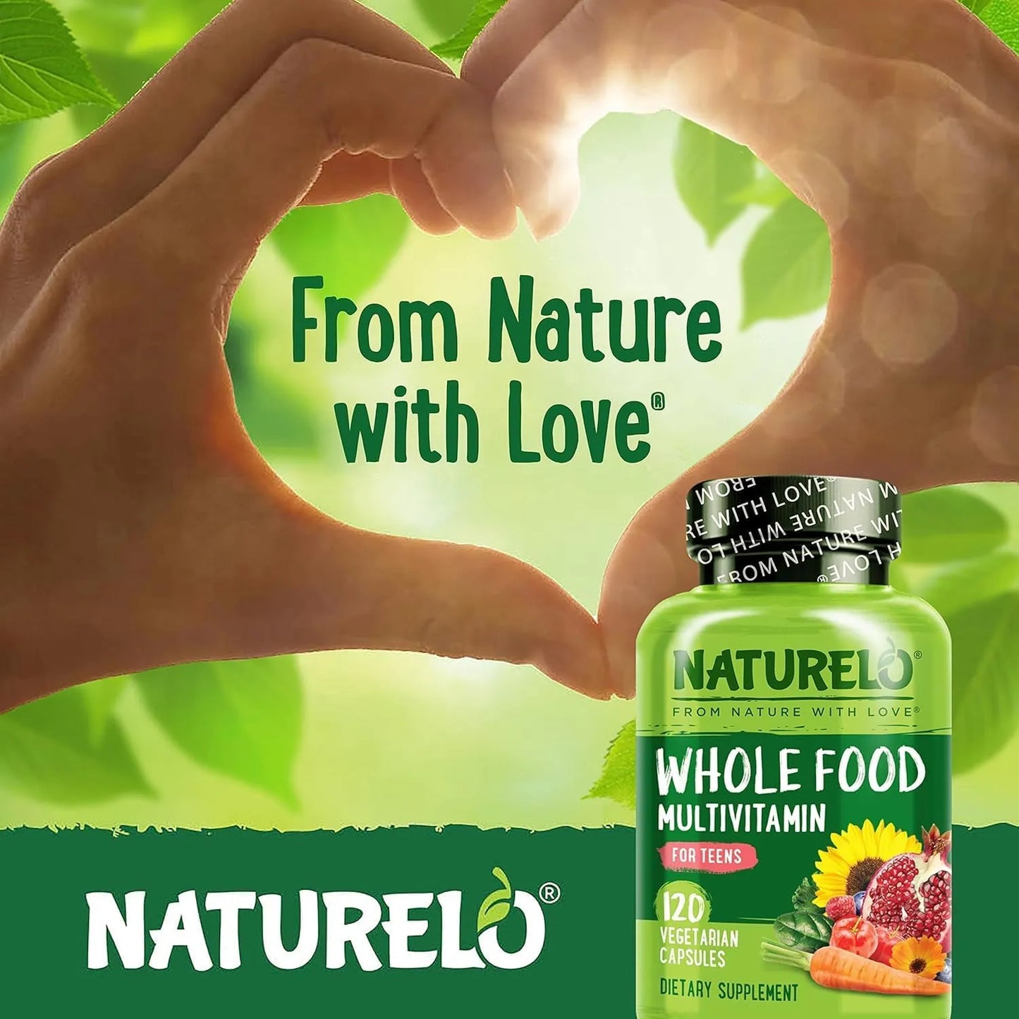 Multivitaminico Para Adolescentes Naturelo Con Vitaminas Y Minerales 120 Tabletas