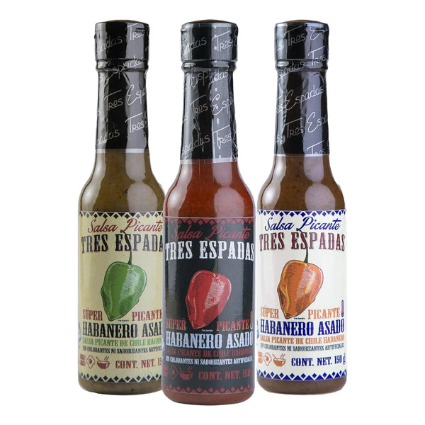 Salsa Picante Tres Espadas Habanero Mexicano 5 Onzas Gourmet