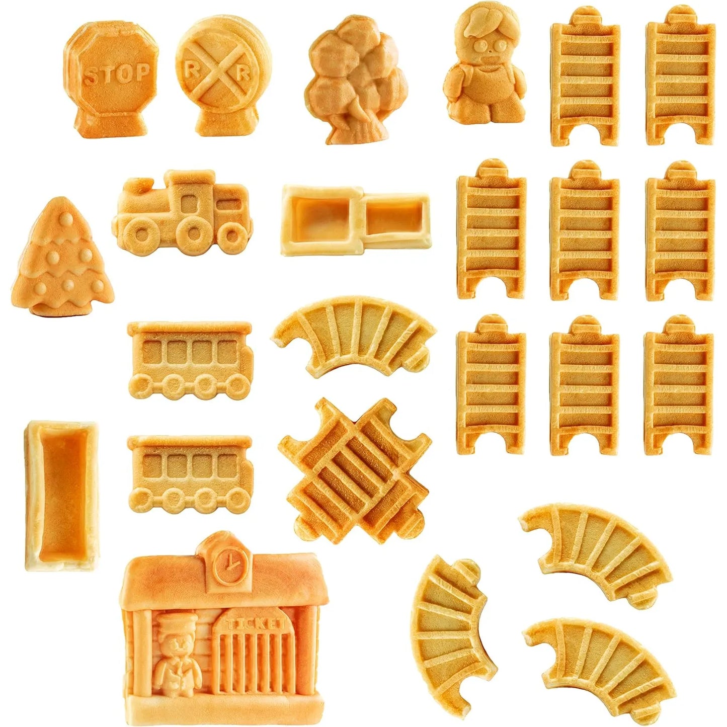 Train Set Waffle Maker Crea Divertidos Waffles En Forma De Tren Para Niños