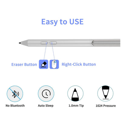 Lápiz Óptico Microsoft Surface 1024 Niveles Sensibilidad Compatible Multi Modelos Incluye Puntas Y Pilas