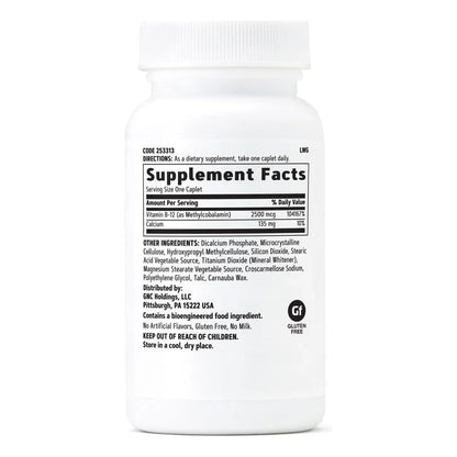 Metil B 12 2500 Mcg 100 Capsulas Energizantes Para Bienestar GNC