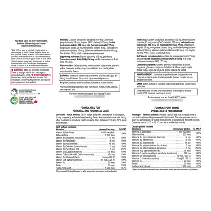Multivitaminico Prenatal Completo Con Dha 60 Capsulas Blandas Jamieson