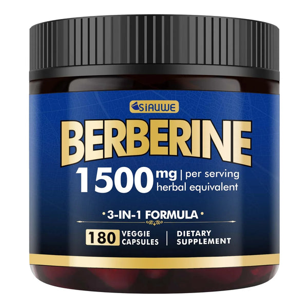 Berberina 1500 Mg Con Bergamota Soporte Metabólico y Energía Natural