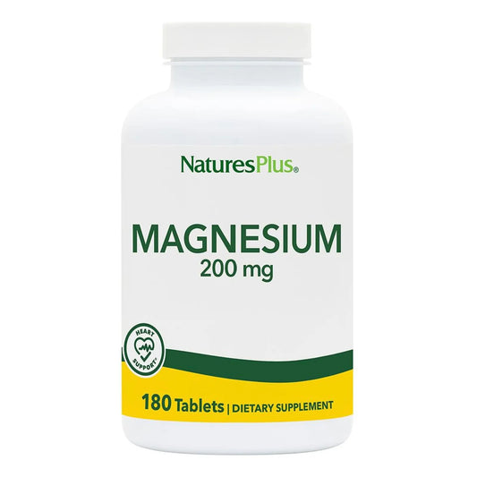Magnesio 200 Mg 180 Tabletas Efecto Energizante Y Relajante Natures Plus