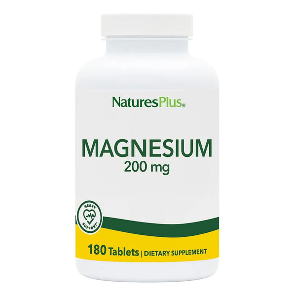 Magnesio 200 Mg 180 Tabletas Efecto Energizante Y Relajante Natures Plus