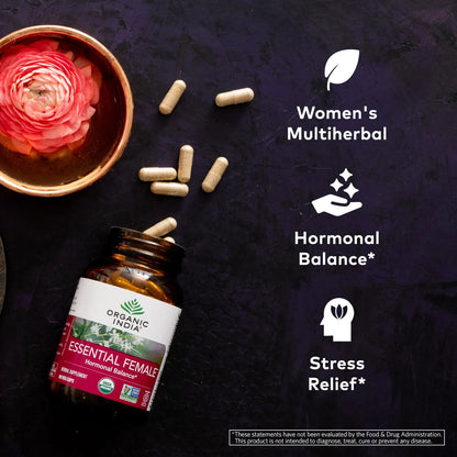 Capsulas Organicas Equilibrio Hormonal Femenino Salud Reproductiva Ayurvedico Certificado USDA