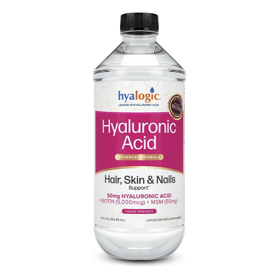 Suplemento Líquido Ácido Hialurónico Cabello Piel Uñas 5000 Mcg Biotina 50 Mg Msm